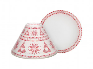 Vánoční stínítko a talíř, Yankee Candle Nordic, malé, červené