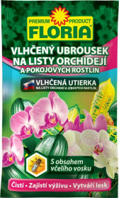 Vlhčený ubrousek na listy ORCHIDEJÍ a pokojových rostlin, Floria, balení 1 ks