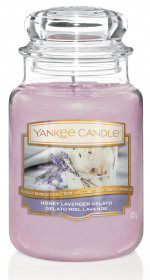 YANKEE svíčka sklo3 Honey Lavender Gelato