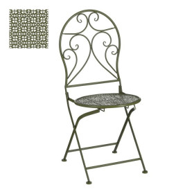 Zahradní kovová židle, NETA, tmavě zelená