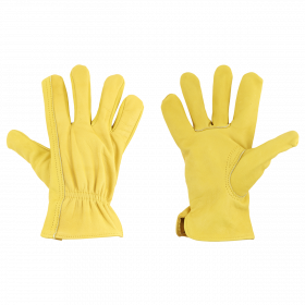 Zahradní rukavice Esschert Design, UNISEX, kožené, velikost M, žluté