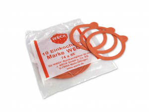 Zavařovací gumičky WECK 10 ks, průměr 8 cm, oranžové
