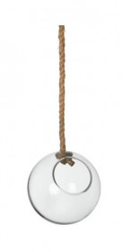Závěsná koule s otvorem, Mica, průměr 15 cm, skleněná