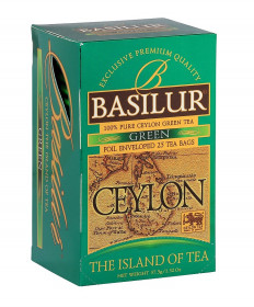 Zelený čaj, Basilur Island of Tea Green, porcovaný s přebalem, 25 sáčků