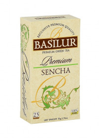 Zelený čaj, Basilur Premium Sencha, porcovaný bez přebalu, 25 sáčků