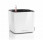 Samozavlažovací stolní květináč Lechuza CUBE Glossy 17, komplet set, bílý