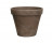 Terakotový kulatý květináč Mica STAN, průměr 13.5 cm, šedohnědý