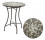 Zahradní kovový stolek, SIENA, rozměr 60 x 71 cm, šedo - hnědý